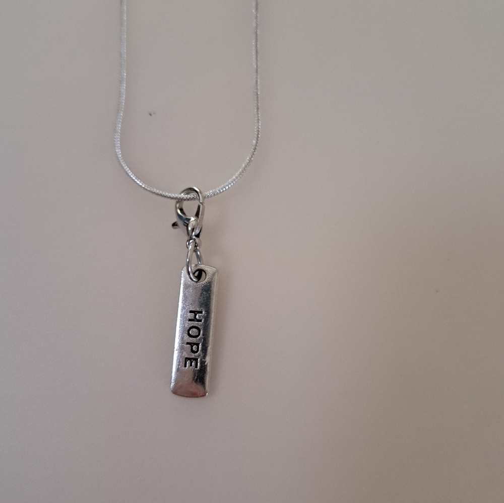 .925 Sterling Silver Hope Necklace